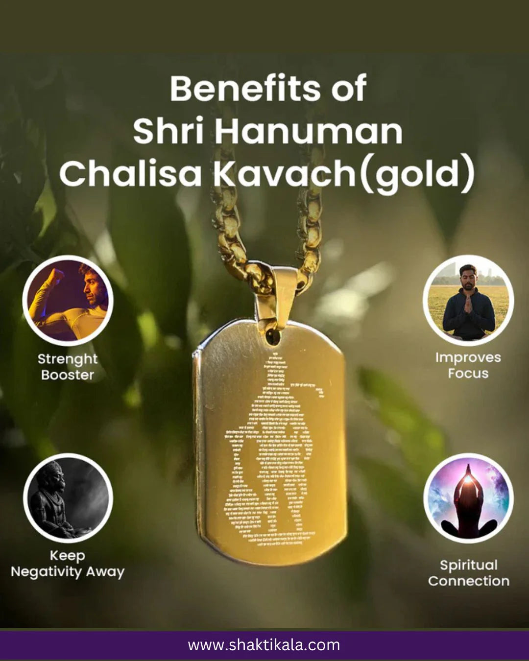 Hanuman Chalisa Pendant (Blessing & Protection) - Abhimantrit